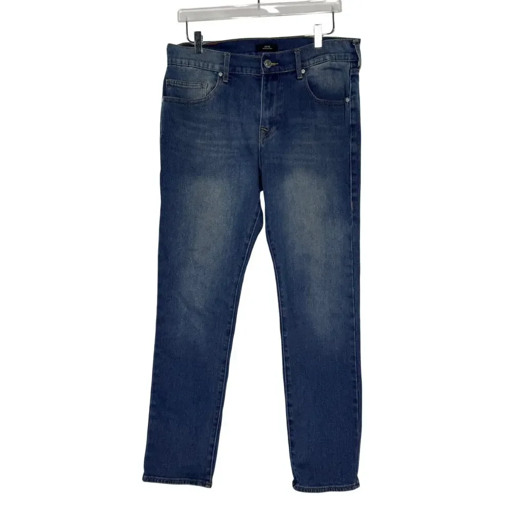 True Religion Geno Relaxed Slim Jeans 33 Streetwear Denim Dark Blue *flaw